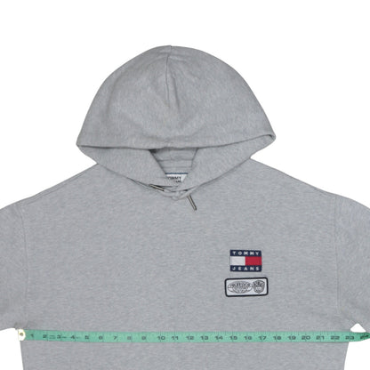 Mens UK Size L Tommy Jeans Grey Pullover Hoodie