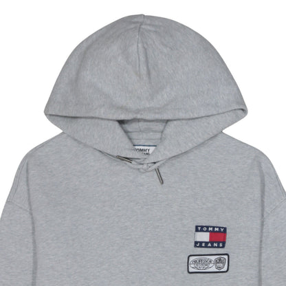 Mens UK Size L Tommy Jeans Grey Pullover Hoodie