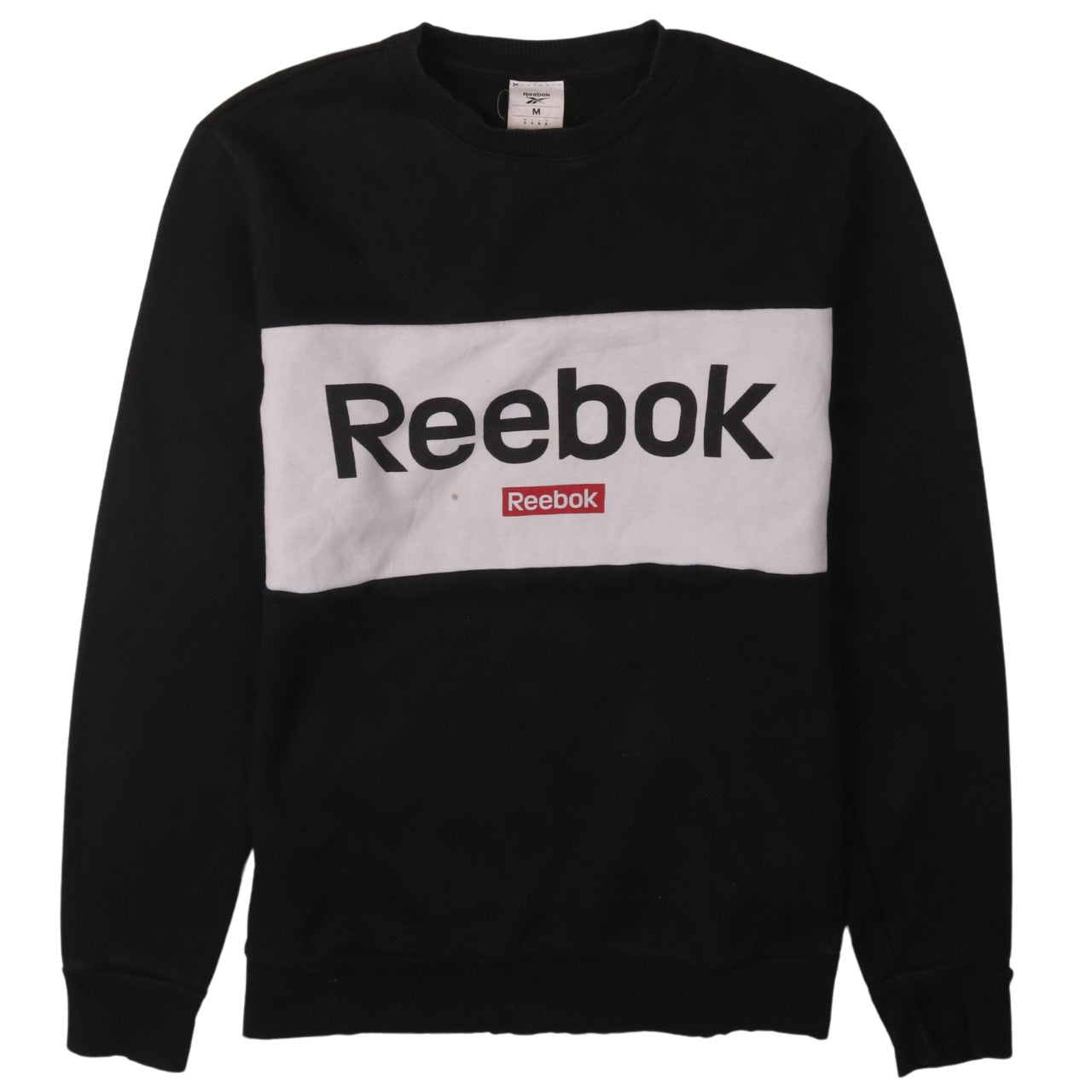 Mens UK Size M Reebok Black Pullover Sweatshirt