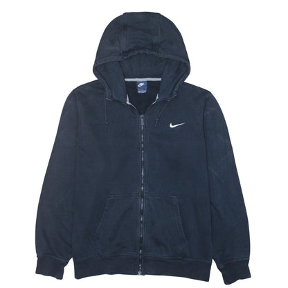 Nike Mens Black Full Zip Hoodie L Fleece Sports Sweatshirt