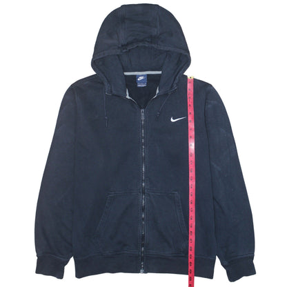 Nike Mens Black Full Zip Hoodie L Fleece Sports Sweatshirt