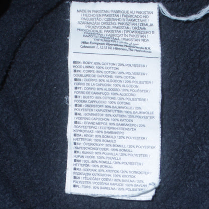 Nike Mens Black Full Zip Hoodie L Fleece Sports Sweatshirt