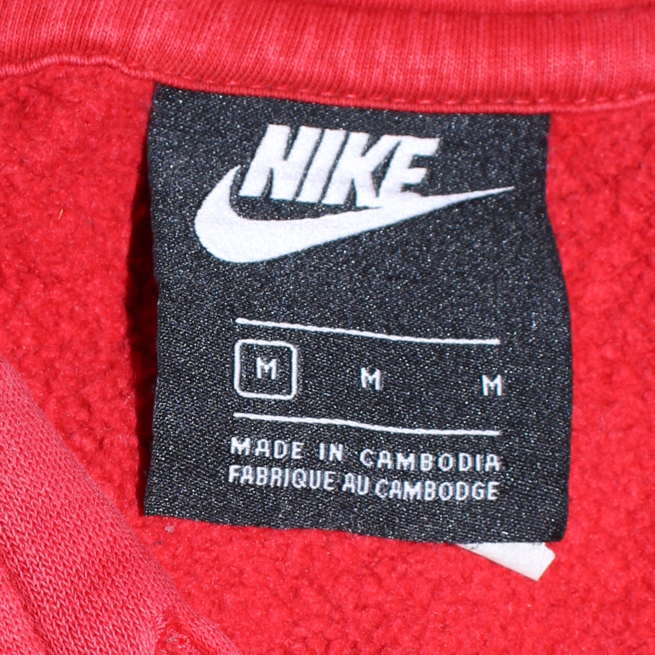 Mens UK Size M Nike Red Pullover Hoodie