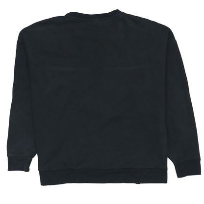 Puma Womens Black Logo Crew Neck Pullover Sweatshirt Size L