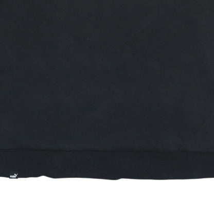 Puma Womens Black Logo Crew Neck Pullover Sweatshirt Size L