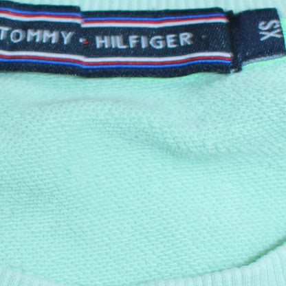 Womens UK Size XS Tommy Hilfiger Green Pullover Sweatshirt