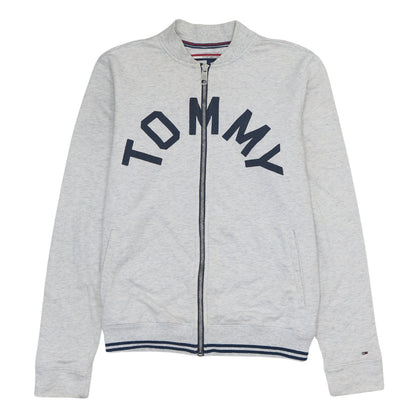 Tommy Hilfiger Womens Grey Full Zip Sweatshirt Size S Casual