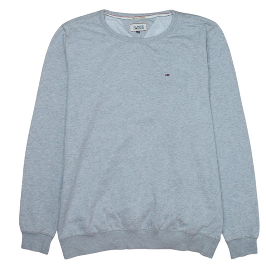 Mens UK Size L Hilfiger Denim Grey Pullover Sweatshirt