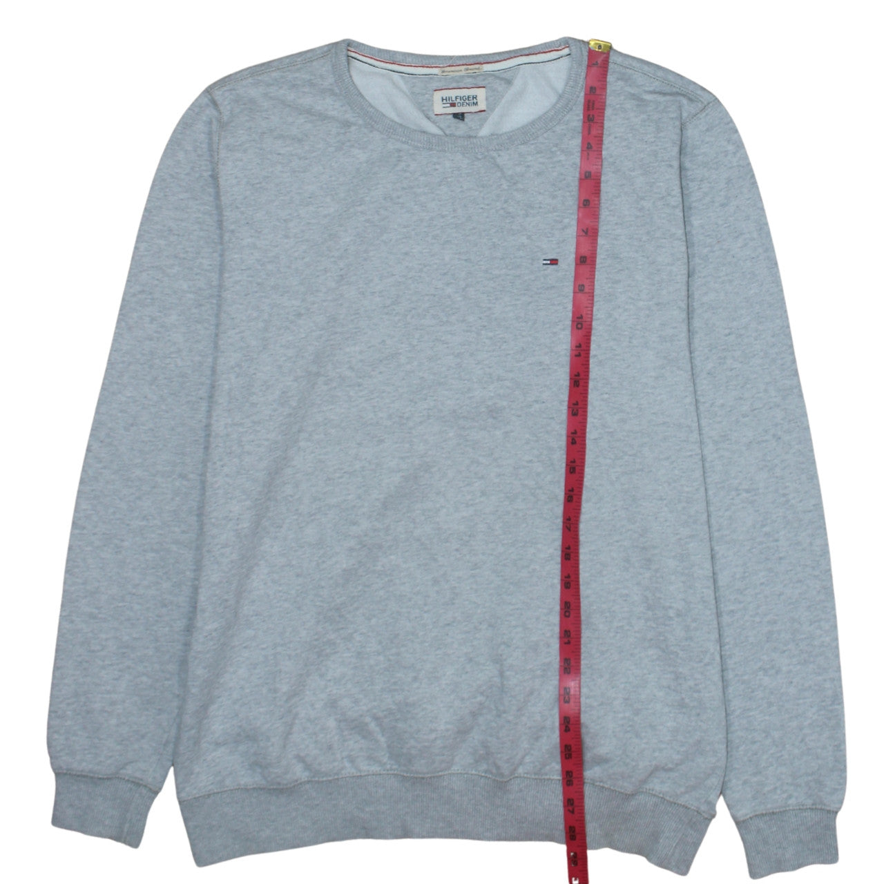 Mens UK Size L Hilfiger Denim Grey Pullover Sweatshirt