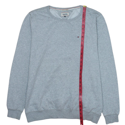 Mens UK Size L Hilfiger Denim Grey Pullover Sweatshirt