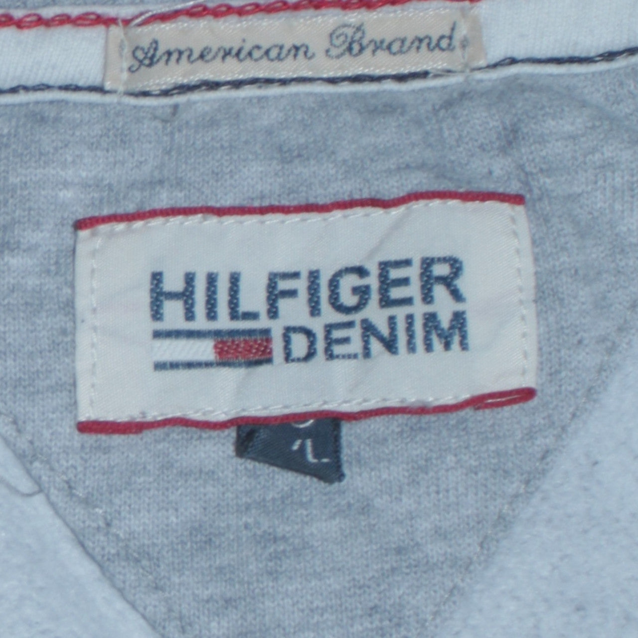 Mens UK Size L Hilfiger Denim Grey Pullover Sweatshirt