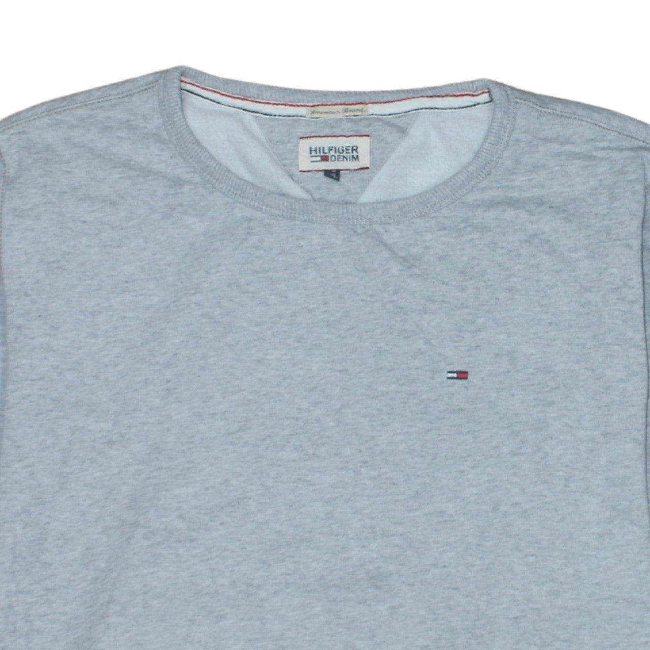 Mens UK Size L Hilfiger Denim Grey Pullover Sweatshirt