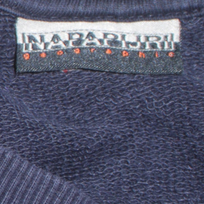 Napapijri Mens Blue Crew Neck Logo Sweatshirt Size L