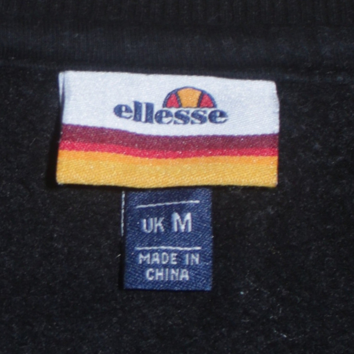 Ellesse Mens Black Pullover Sweatshirt M Regular Fit Logo Jumper