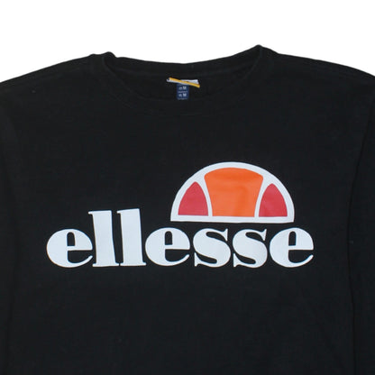 Ellesse Mens Black Pullover Sweatshirt M Regular Fit Logo Jumper