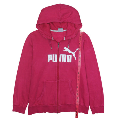 Womens UK Size 14 PUMA Pink Full Zip Hoodie