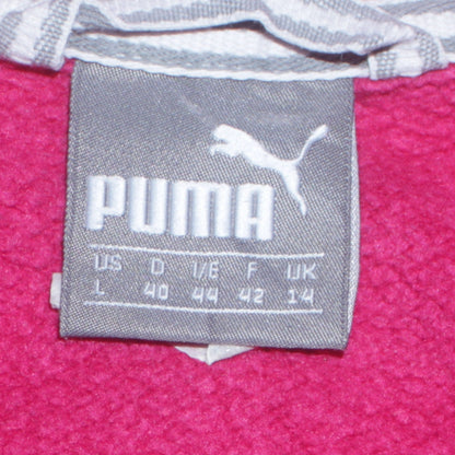 Womens UK Size 14 PUMA Pink Full Zip Hoodie