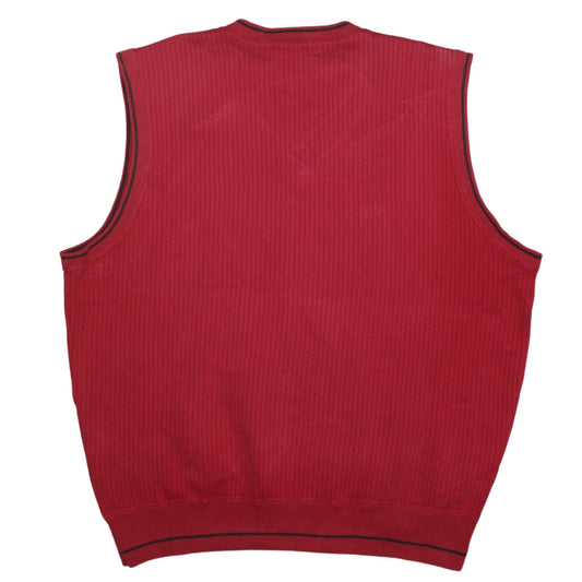 Polo Ralph Lauren Men's Red Cotton Knit Golf Vest M Classic Fit