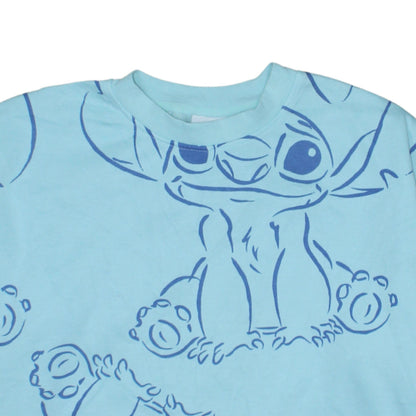 Disney Primark Women Blue Stitch Pullover Sweatshirt L