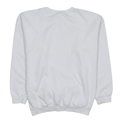 Adidas Women White Crew Neck Long Sleeve Pullover Sweatshirt Size 8