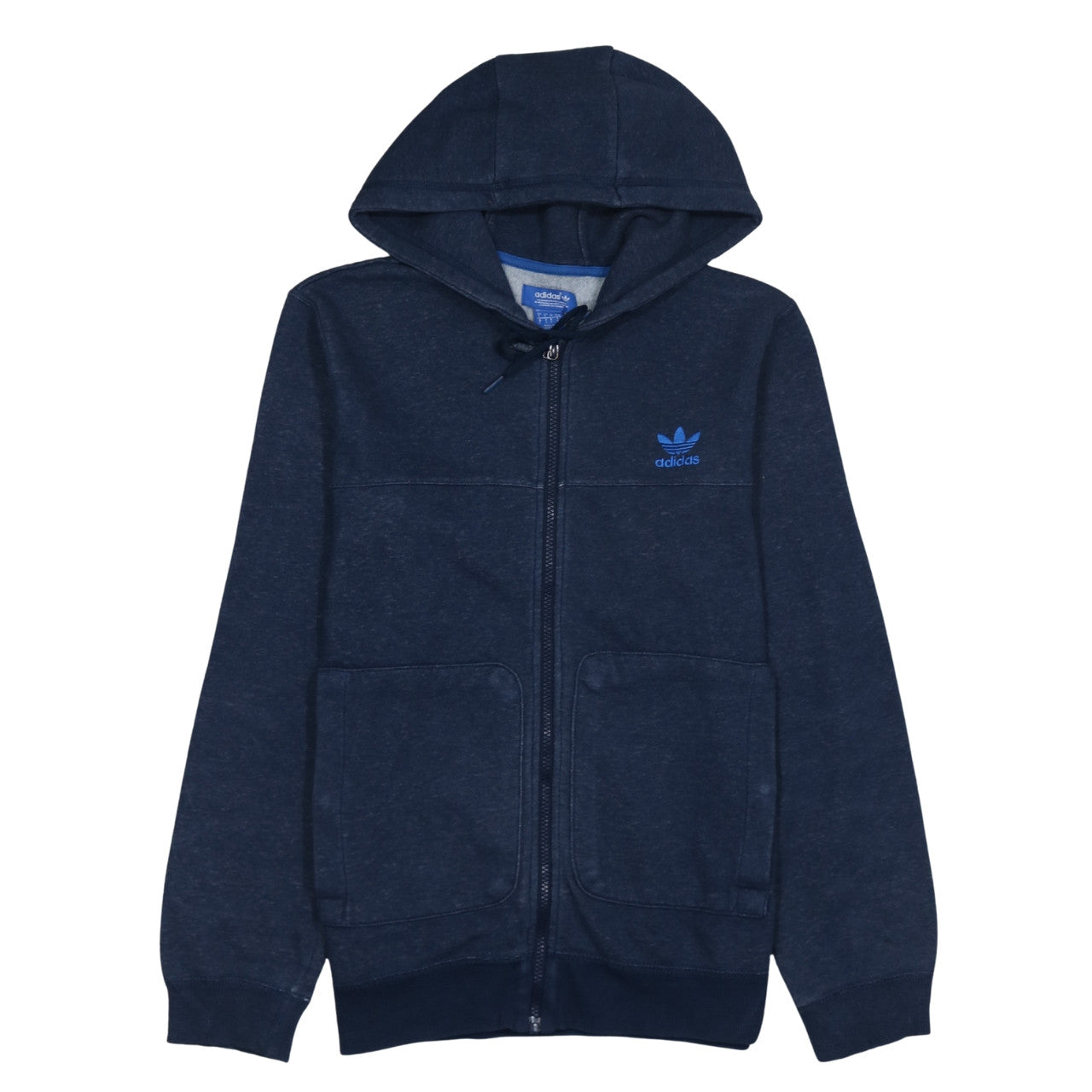 Mens UK Size S adidas Blue Full Zip Hoodie