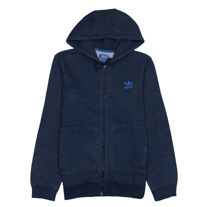 Mens UK Size S adidas Blue Full Zip Hoodie