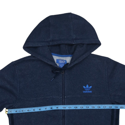 Mens UK Size S adidas Blue Full Zip Hoodie