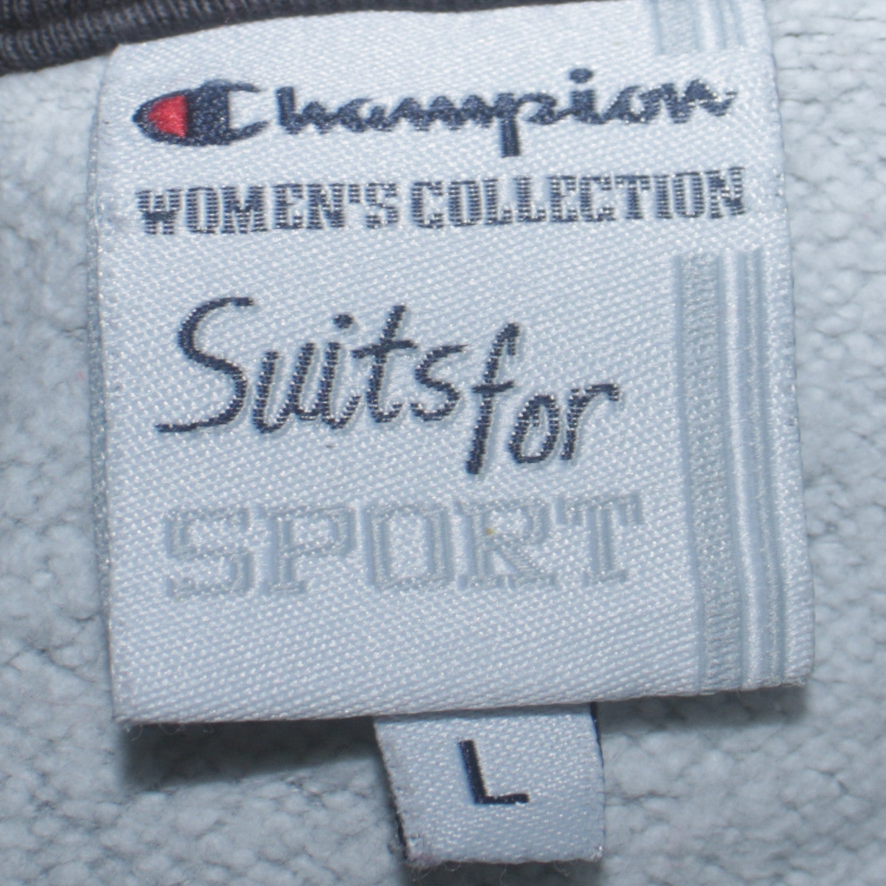 Womens UK Size L Champion Grey Full Zip Sweatshirt