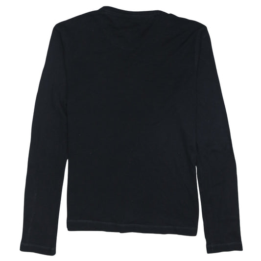 Hilfiger Denim Men's Black Long Sleeve Crew Neck Cotton T-Shirt M