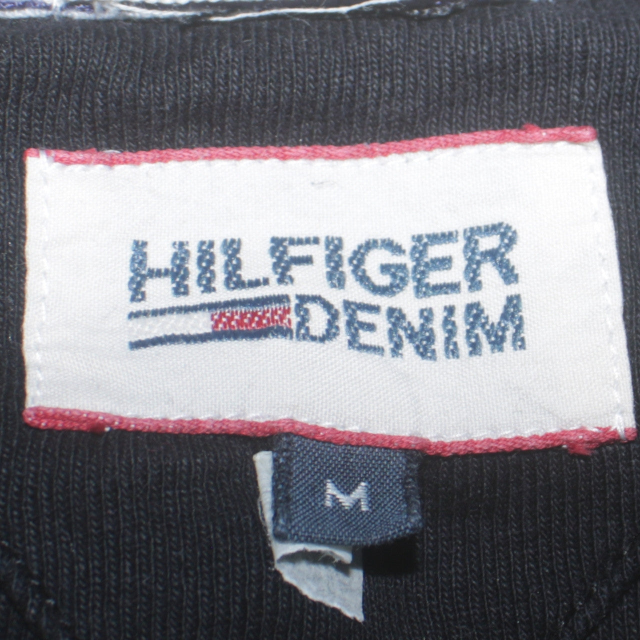 Hilfiger Denim Men's Black Long Sleeve Crew Neck Cotton T-Shirt M