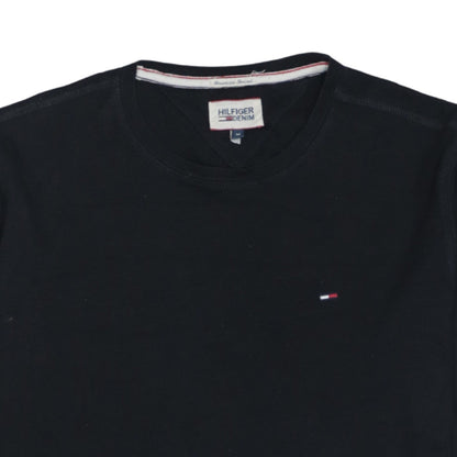 Hilfiger Denim Men's Black Long Sleeve Crew Neck Cotton T-Shirt M
