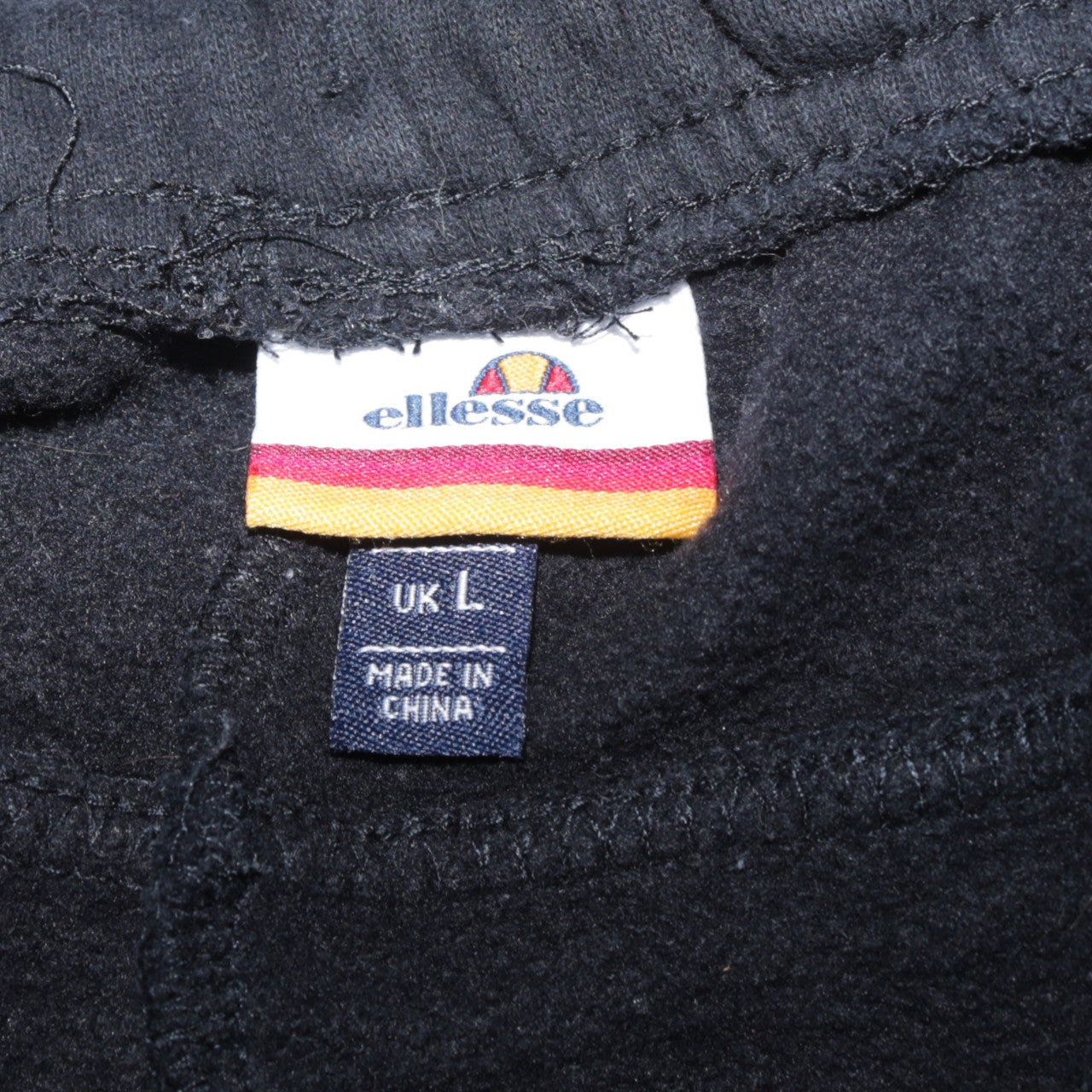 Womens UK Size L ellesse Regular Fit Jogger Black Trousers