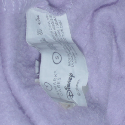 Disney Womens Purple Stitch Sweatshirt Small Pullover Crew Neck