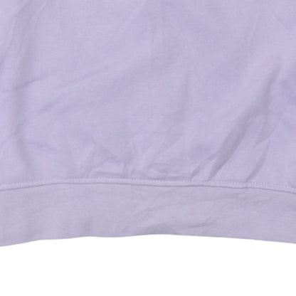 Disney Womens Purple Stitch Sweatshirt Small Pullover Crew Neck