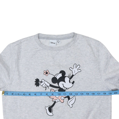 Disney Women’s Grey Minnie Mouse XS Pullover Sweatshirt