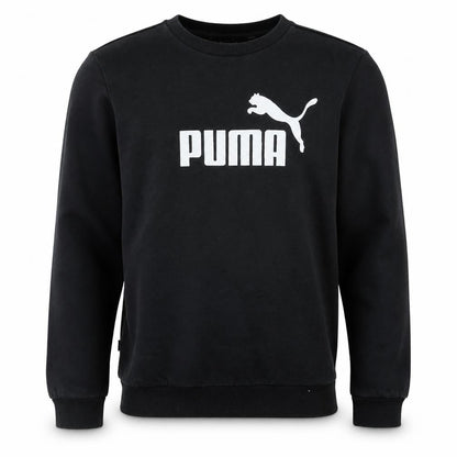 Puma Men's Black XS Crew Neck Logo Pullover Sweatshirt