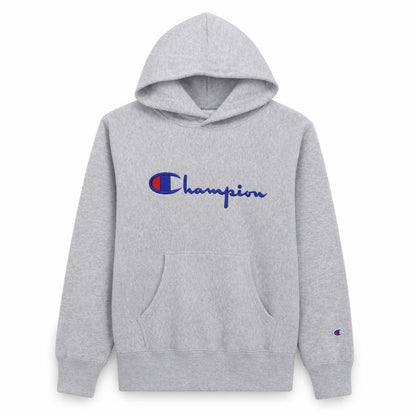 Champion Men's Grey Reverse Weave Pullover Hoodie Large