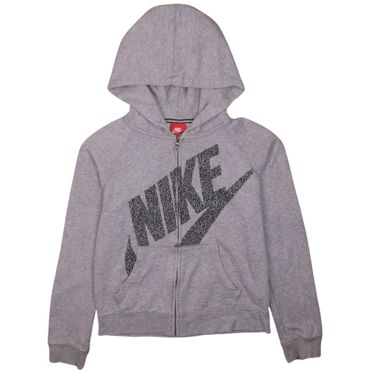 Womens UK Size XS Nike Grey Full Zip Hoodie