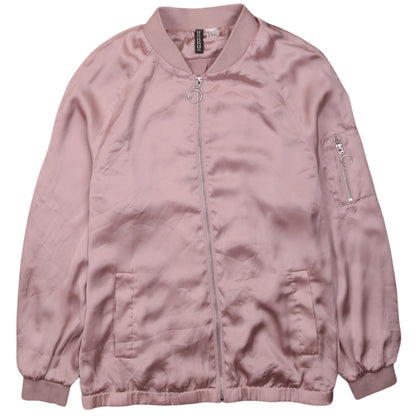 Womens UK Size 10 H&M Pink Bomber Jacket