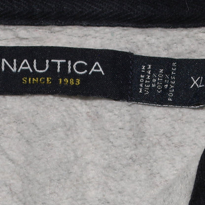 Mens UK Size XL Nautica Grey 1/4 Zip Sweatshirt