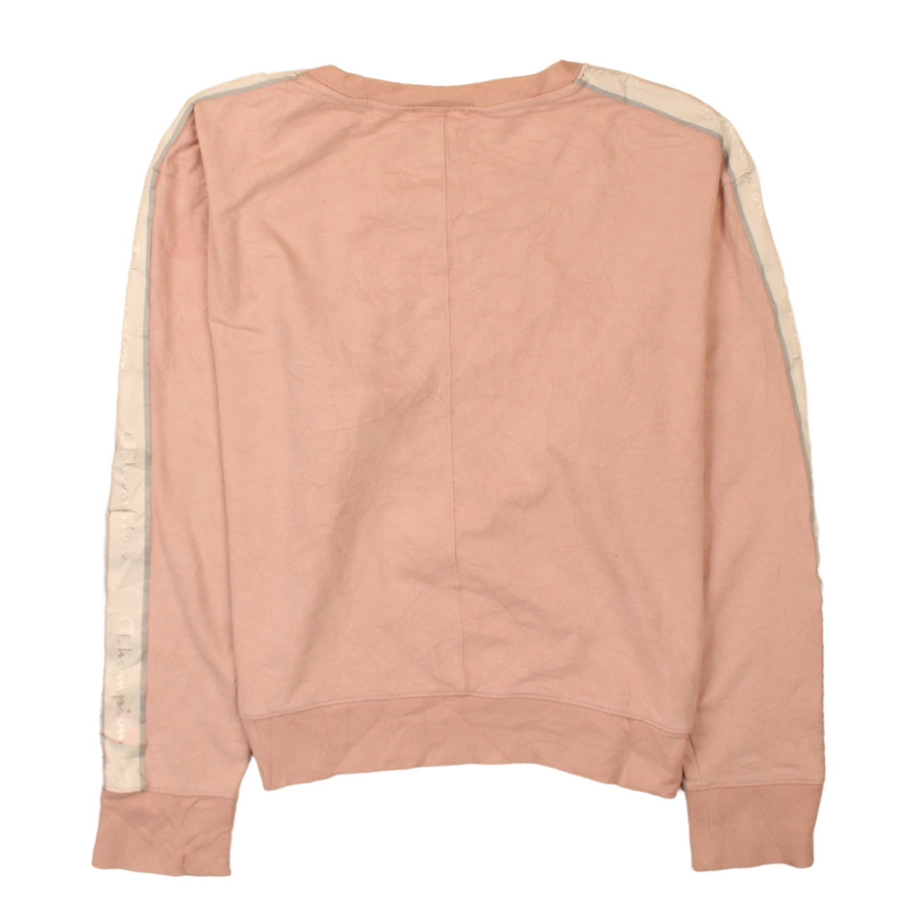 Champion Women Pink Crew Neck Pullover Sweatshirt M Logo Casual