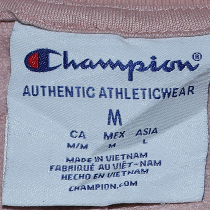 Champion Women Pink Crew Neck Pullover Sweatshirt M Logo Casual