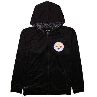 NFL Team Apparel Men’s Black Full Zip Hoodie XL Steelers Sportswear