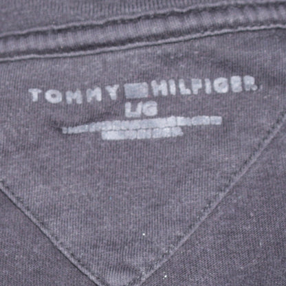 Tommy Hilfiger Men's Black V-Neck Cotton T-Shirt Size L