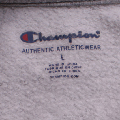 Champion Womens Grey Large Pullover Sweatshirt Crew Neck Logo