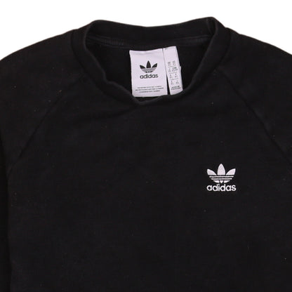 Adidas Mens Black XS Crew Neck Pullover Sweatshirt Cotton Blend