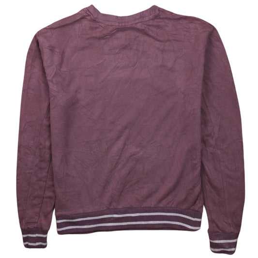 FILA Womens Purple XS Pullover Sweatshirt Crew Neck Logo Casual