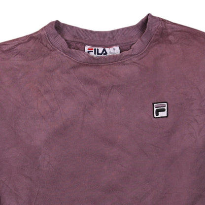 FILA Womens Purple XS Pullover Sweatshirt Crew Neck Logo Casual