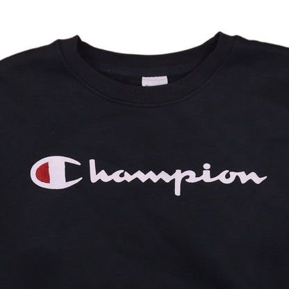 Champion Women's Black Large Crew Neck Pullover Sweatshirt