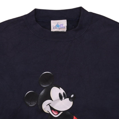 Disneyland Resort Men's Blue Mickey Mouse Pullover Sweatshirt Small